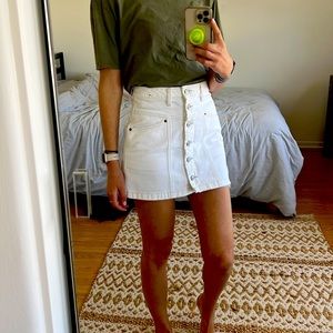 AF White jean skirt size 0